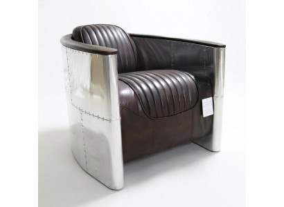 Fotel Design Prawdziwa skóra Vintage Luxury Meble Podkładka Aviator Samolot