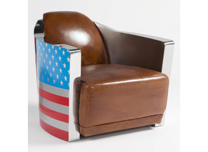 Prawdziwa skóra Vintage LederFotel DesignFotel Rocket Unia Jack Vintage