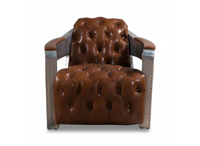 Fotel Aviator Chesterfield Shabby Vintage Krzesło SkóraFotel Club Lounge Design