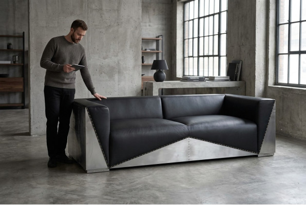 Design Luksusowa Prawdziwa skóra Sofa Sofa Sofa Skórzana Kanapy Podkładka Meble Trzyosobowa Nowość