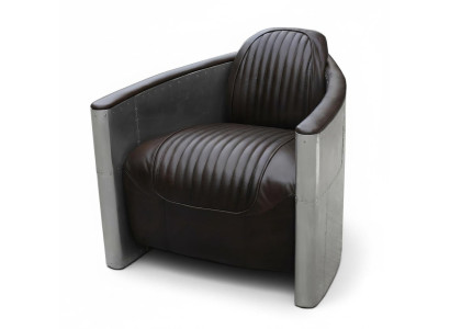Sofa Aviator Fotel Couch club Lounge Aluminiowa Samolot Retro Prawdziwa skóra Vintage