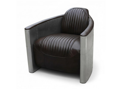Sofa Aviator Fotel Couch club Lounge Aluminiowa Samolot Retro Prawdziwa skóra Vintage