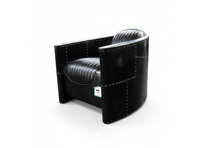 Sofa Aviator Fotel Couch club Lounge Vintage Aluminiowy Samolot Retro Prawdziwa skóra