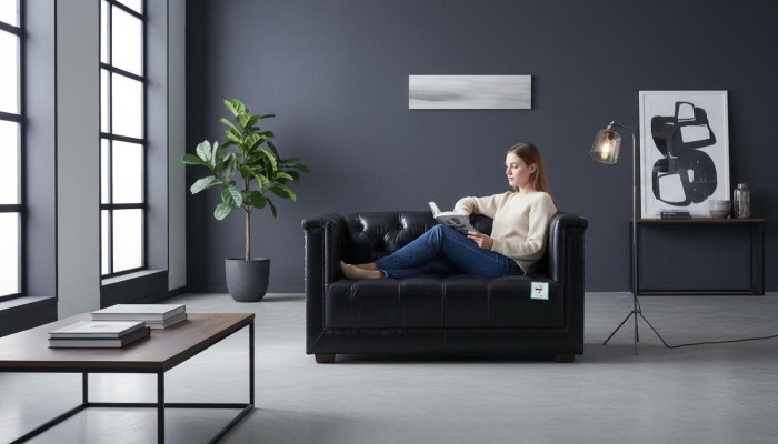 Prawdziwa skóra Sofa Dwumiejscowy SamolotFotel Podłokietnik AviatorFotel New LeatherFotel