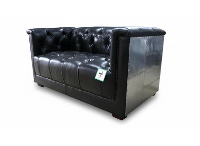 Prawdziwa skóra Sofa Dwumiejscowy SamolotFotel Podłokietnik AviatorFotel New LeatherFotel