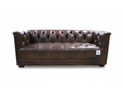 Sofa 3 miejsce do siedzenia Chesterfield 3 miejsce do siedzenia Vintage Brown Shabby Leather Sofa