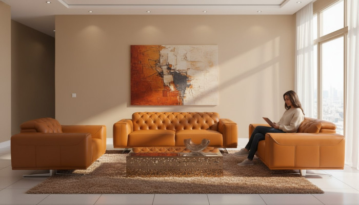 Zestaw sofowy Chesterfield brązowe kanapy skórzana sofa kanapa kanapa klasyczna nowa