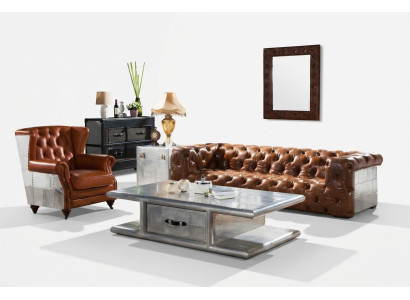 stolik kawowy Tabela stół do salonu aluminium w stylu retro samolot stoły alu