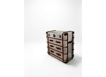Kredens Aluminiowa walizka Vintage Kredens Aviator Designer Meble