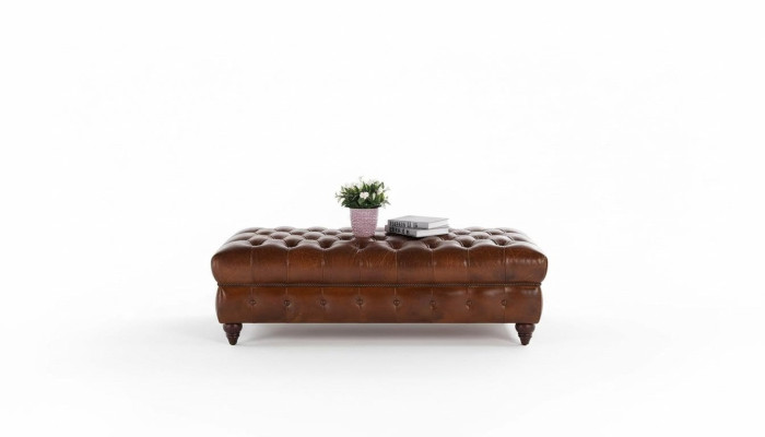 Vintage Chesterfield Zestaw sofowy Podkładka Kanapa Sofa Skóra 3+1 miejsce do siedzenia Zestaw 2szt.