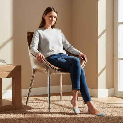 Design Podkładka Krzesło Krzesła Siedziba Leaning office jadalnia 1x Krzesło skórzane krzesło