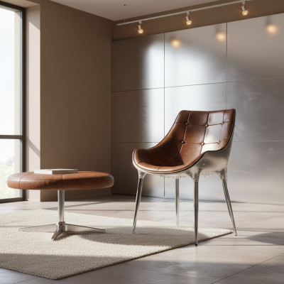 Design Podkładka Krzesło Krzesła Siedziba Leaning office jadalnia 1x Krzesło skórzane krzesło