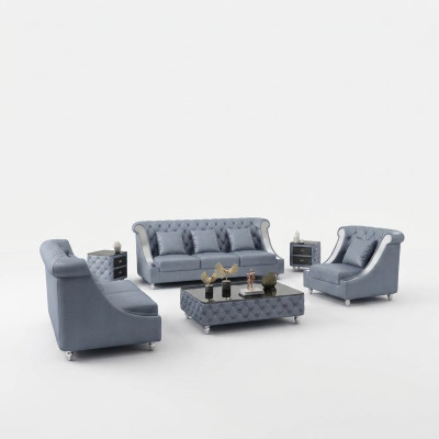 Skórzana Sofa Kanapa Żywy krajobraz Ustawić Design Modern 3 1 miejsce siedzące Sofa Nowość