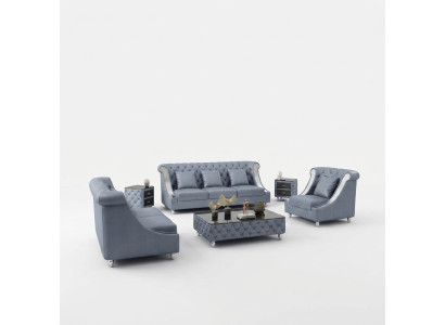 Skórzana Sofa Kanapa Żywy krajobraz Ustawić Design Modern 3 1 miejsce siedzące Sofa Nowość