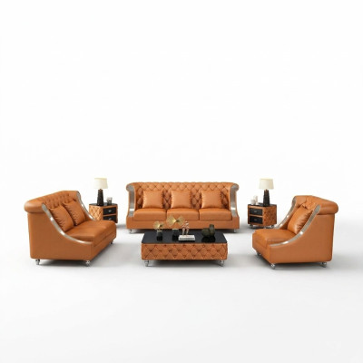 Projektant Trzy miejsce do siedzenia Sofa Podkładka Siedziba 3er Skóra Materiał Design Sofy