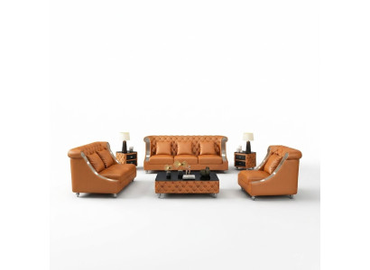 Projektant Trzy miejsce do siedzenia Sofa Podkładka Siedziba 3er Skóra Materiał Design Sofy