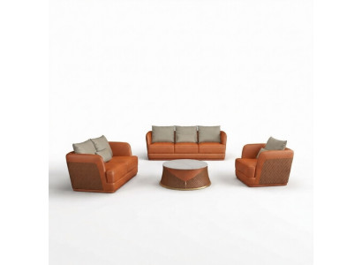 Skórzana sofa kanapa Żywy krajobraz 3 2 1 miejsce do siedzenia Ustawić Design Modern Sofa Couches