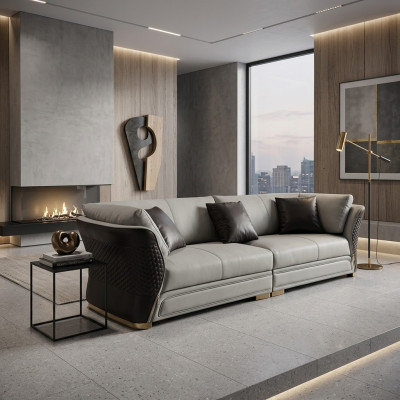 Kanapa Podkładka Design Sofa Nowoczesna 4-osobowa Siedziba Sofy Living Pokój Deco Meble