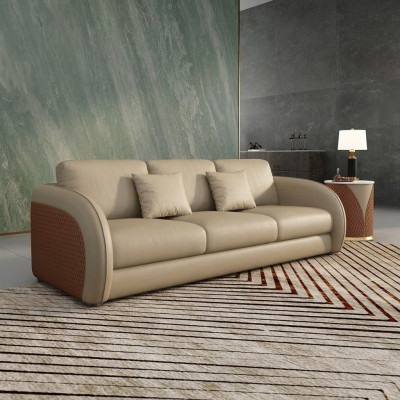 Sofa Trzyosobowa Podkładka Design Sofa Nowoczesna 3-osobowa Siedziba Sofy Pokój Meble Beige