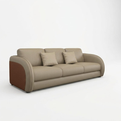 Sofa Trzyosobowa Podkładka Design Sofa Nowoczesna 3-osobowa Siedziba Sofy Pokój Meble Beige