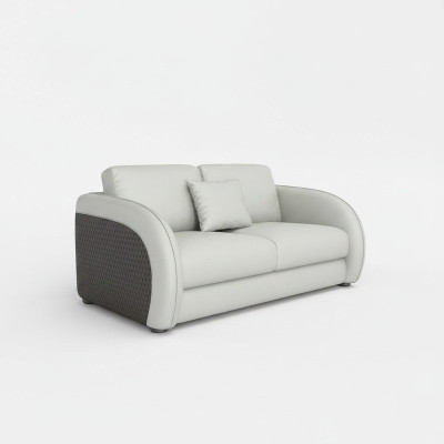Skórzana sofa kanapa Żywy krajobraz 2 miejsce siedzenia design nowoczesna sofa dwuosobowa Prawdziwa skóra