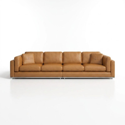 Sofa 4 miejsce do siedzenia Sofy Luksusowe sofy tapicerowane Sofy skórzane Luksusowa designerska kanapa Nowa sofa