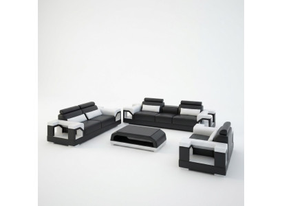 Sofa skórzana Kanapa Zestaw sofowy 321 Ustawić Design Nowoczesna Sofa USB miejsce do siedzenia na sofach