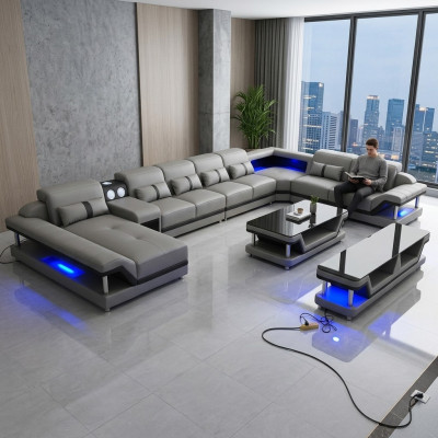 Design Sofa Kompletny zestaw Ustawić Podkładkę Narożnikową kanapa Narożnik Kanapa Kredens Tabela