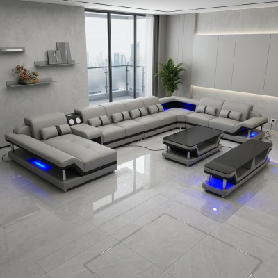 Design Sofa Kompletny zestaw Ustawić Podkładkę Narożnikową kanapa Narożnik Kanapa Kredens Tabela