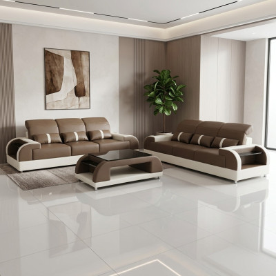 Designerskie Meble Modern 3+3 Siedziba Zestaw sofowy Zestaw Kanapa Siedziba Sofa Sofa Skórzana Nowość