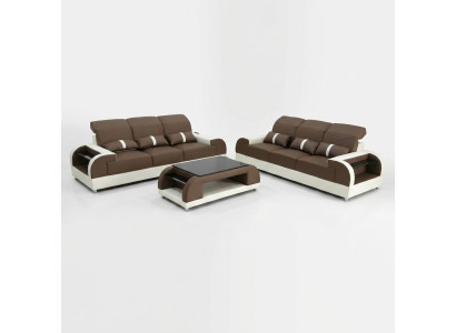 Designerskie Meble Modern 3+3 Siedziba Zestaw sofowy Zestaw Kanapa Siedziba Sofa Sofa Skórzana Nowość