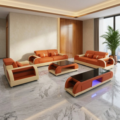 Zestaw sofowy 3 2 1 miejsce do siedzenia Zestaw Design Sofa Kanapy Podkładka Kanapa Modern Luxury New