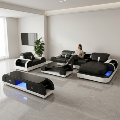 Projektant Żywy krajobraz LForm Couch Narożnikowa kanapa Podkładka Ustawić zestaw narożny Sofa