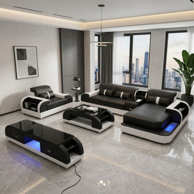 Projektant Żywy krajobraz LForm Couch Narożnikowa kanapa Podkładka Ustawić zestaw narożny Sofa