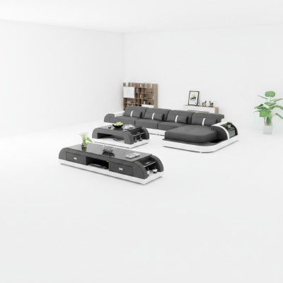Żywy krajobraz Narożnikowa kanapa Sofa w kształcie litery L Couch Design Couch Skóra Modern Podkładka Nowość