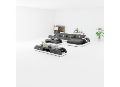 Żywy krajobraz Narożnikowa kanapa Sofa w kształcie litery L Couch Design Couch Skóra Modern Podkładka Nowość