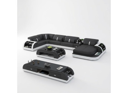 Modern Designer Narożnikowa kanapa U Shape Żywy krajobraz Couch Sofy Podkładka Narożnik Sofa Nowość
