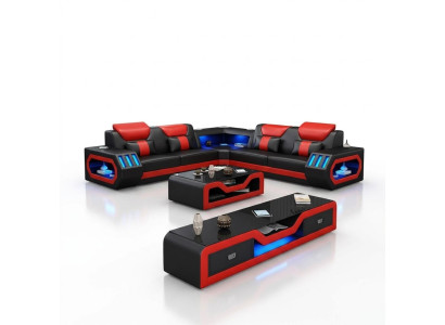 L Shape Designer Żywy krajobraz Podkładka Narożnikowa kanapa Narożnik Ustawić Sofa Couch Narożnik led