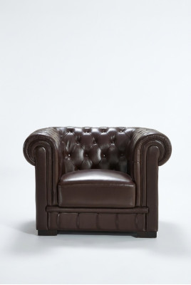 Chesterfield Fotel TV Couch 1 miejsce do siedzenia Sofa Skóra Couchen Podkładka