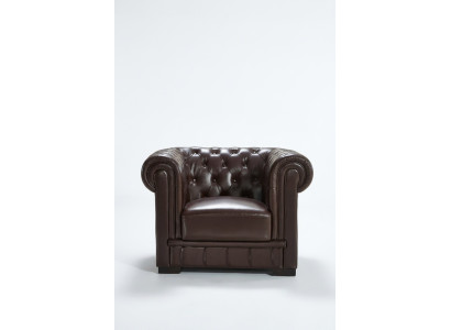 Chesterfield Fotel TV Couch 1 miejsce do siedzenia Sofa Skóra Couchen Podkładka
