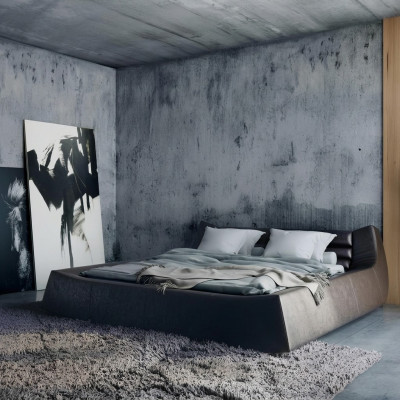 Podwójne łóżko Design de Luxe Luxur Łóżko tapicerowane designerskie łóżko Skóra łóżko dla
