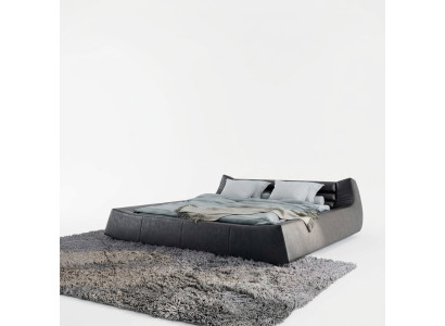 Podwójne łóżko Design de Luxe Luxur Łóżko tapicerowane designerskie łóżko Skóra łóżko dla