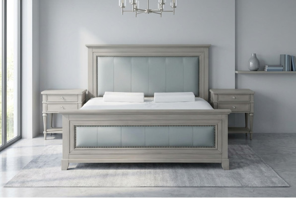 Sypialnia Łóżko Szafki nocne 3 szt. Zestaw Design Luxury łóżko Drewno Podwójne łóżko Nowość