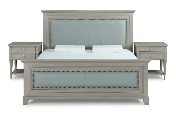 Sypialnia Łóżko Szafki nocne 3 szt. Zestaw Design Luxury łóżko Drewno Podwójne łóżko Nowość