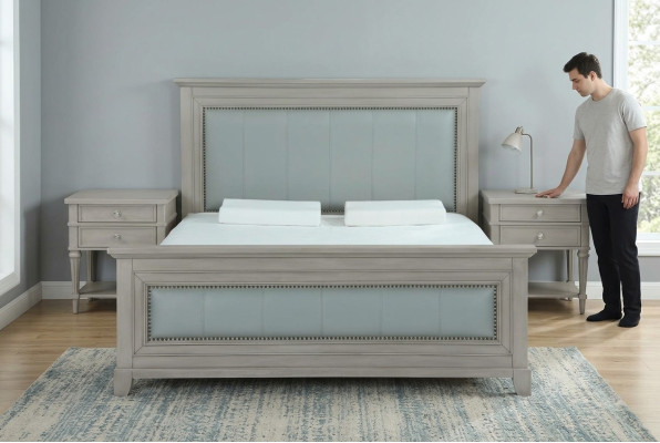 Łóżko Designer Luksusowe łóżko hotelowe 180x200cm Sleep Pokój Drewno Podwójne łóżko Baroque