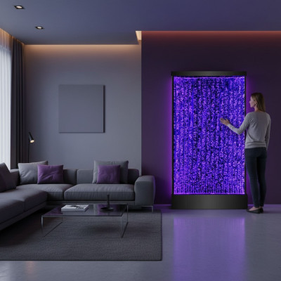 Panel ścienny LED na ścianę wodną z bańkami wodnymi designerska woda Ściana