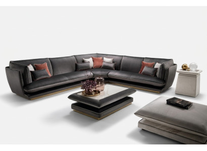 Sofa Kanapa Luksusowa Narożnikowa kanapa Meble Salon Podkładka Design Włókienniczy arredoclassic