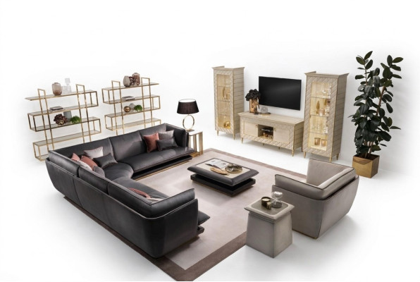 Design Meble Couch Zestaw sofowy Kanapy Sofa Obcios 4-częściowa. Ustaw arredoclassic