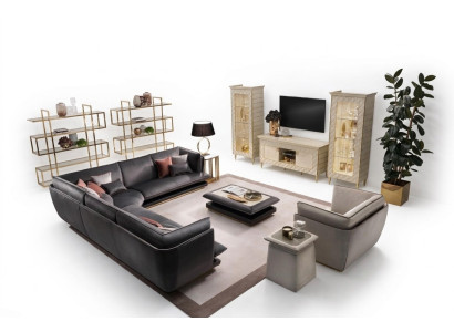 Design Meble Couch Zestaw sofowy Kanapy Sofa Obcios 4-częściowa. Ustaw arredoclassic