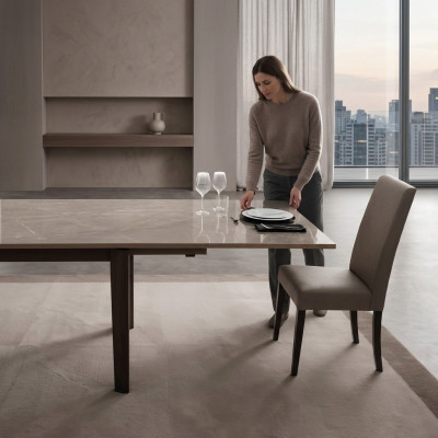 jadalnia Krzesło 1 miejsce siedzące Fotel Drewno Luxury Class Meble Design Nowy arredoclassic